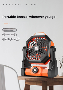 7800M xách tay có thể sạc lại fan hâm mộ với ánh sáng LED USB fan hâm mộ với pin Powerbank comping ngoài trời bảng lạnh hơn không khí <span class=keywords><strong>colling</strong></span> Fan - Product Image 2