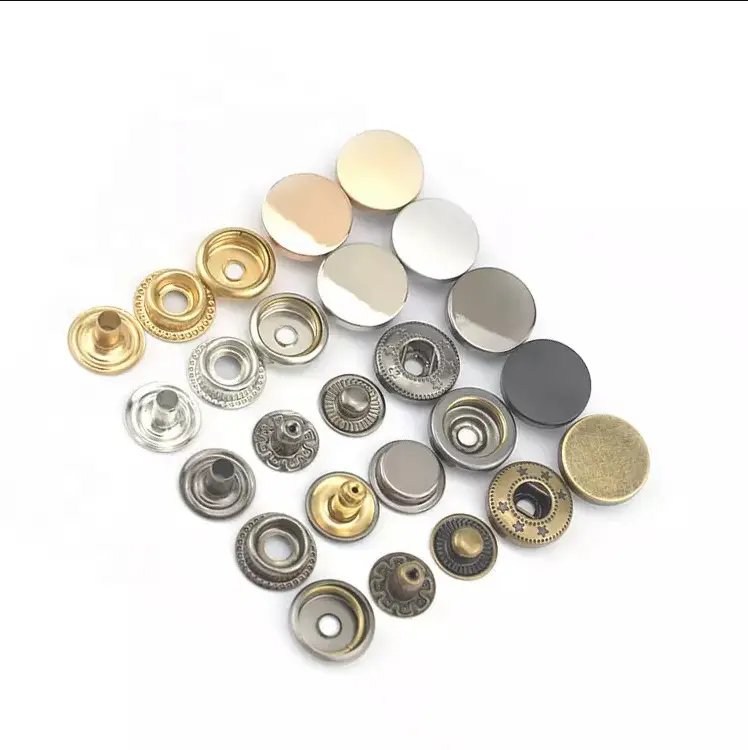 High quality blazer copper snap-button dull color black fastener snap buttons for leather clothing