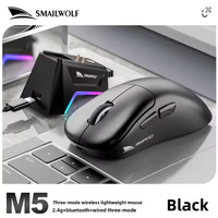 SMAILWOLF M5 Souris de jeu sans fil tri-mode Capteur PAW3311 Légère pour les jeux/e-sport Ordinateurs de bureau et portables