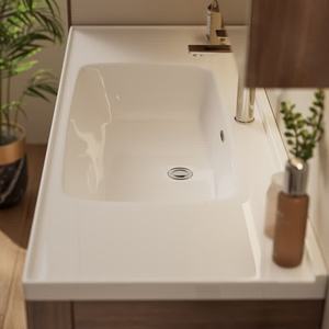 New bathroom cabinet antique style ceramic integrated basin <b>side</b> storage washbasin cabinet combination - Product Image 4