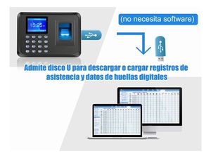 Time <strong>Clock</strong> - Fingerprint Time <strong>Clocks</strong> for Employees Small Business Automatic <strong>Calculate</strong> Working Hours and Deduct Lunch Time - Product Image 6