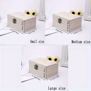 Mini scatola di <span class=keywords><strong>legno</strong></span> con coperchi di chiusura chiusura a chiusura fai <span class=keywords><strong>da</strong></span> te incompiuta scatola di artigianato scrigno del tesoro per gioielli ricordi e piccoli oggetti - Product Image 6