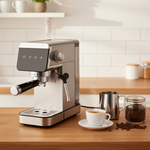 <span class=keywords><strong>Cafetera</strong></span> Espresso Semiautomática de 15 Bares de Alta Presión, 1350 W, <span class=keywords><strong>Cafetera</strong></span> <span class=keywords><strong>Italiana</strong></span> Doméstica con Vaporizador de Leche - Product Image 1