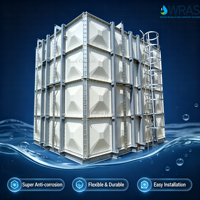 Réservoir d'eau domestique en plastique renforcé de fibre de verre antirouille pour chantier de construction, eau temporaire
