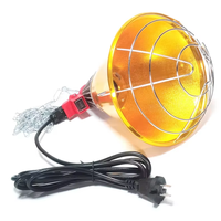 Abat-jour en aluminium pour lampe de couvaison avec grille de protection en fil métallique - Bouclier dissipateur de chaleur pour lampes chauffantes de poulailler