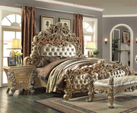 Amerikanische Traditionelle Luxus-Schlafzimmermöbel-Sets für den Heimgebrauch Massivholz-Design Schlafzimmer-Sets Bettmöbel