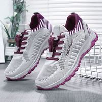 Chaussures décontractées pour femmes, à lacets élastiques, confortables, légères, antidérapantes, pour l'extérieur