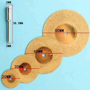 Discos de pulido dental, 5 unidades, mini hojas de sierra de fibra de carburo doradas sin perforación para pulir y cortar - Product Image 3