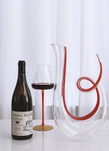 <span class=keywords><strong>Carafe</strong></span> <span class=keywords><strong>à</strong></span> <span class=keywords><strong>vin</strong></span> rouge en verre soufflé <span class=keywords><strong>à</strong></span> la main, unique, pour la vente en gros - Product Image 4