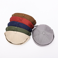 Cappello Docker Unisex in Cotone Direttamente dalla Fabbrica, Regolabile con Risvolto, Senza Visiera, Logo Personalizzato, Stile Retrò Streetwear, Cappello da Marinaio