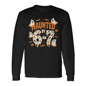 Haunted By 67 Halloween T-shirt à manches longues avec design de costume Meme - Product Image 2