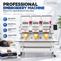 Machine à broder sur casquettes 1203 à 3 têtes, haute précision, numérique, avec grand écran tactile