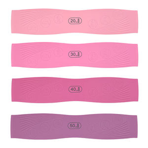 Set di 4 fasce elastiche rosa viola <span class=keywords><strong>per</strong></span> il rilassamento e la perdita di peso <span class=keywords><strong>per</strong></span> l'allenamento della forza delle <span class=keywords><strong>gambe</strong></span> Yoga - Product Image 1