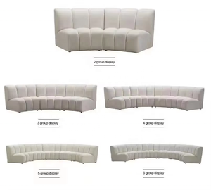 Sofá Seccional Modular Reclinable en Forma de L y U, Sofá de Terciopelo de Lujo, Sofá Seccional Moderno para Sala de Estar - Product Image 3