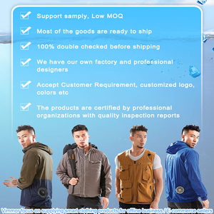 Vinmori 5v בגדי עבודה ממוזג עם מאוורר קירור מיזוג אוויר קירור אפוד קירור לגברים - Product Image 6