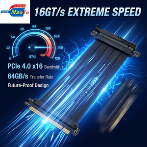 Câble Riser PCIe 4.0 x16 64 Go/s 16 GT/s Plein Canal Sans Perte pour RTX 5090 5080 <span class=keywords><strong>RX</strong></span> 9070 <span class=keywords><strong>XT</strong></span> Compatible en Arrière-Voie PCIe 3.0 - Product Image 2