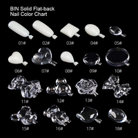 BIN 120 pc/sac solide dos plat Nail Art pointe nuancier affichage de la carte de couleur pour la formation et la pratique Gel UV acrylique Nail Art outils
