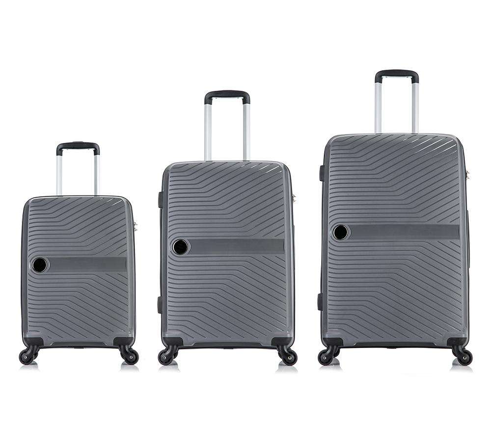 GRAY pp suitcase set