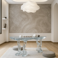 JingYue Maßgefertigter Transparenter Luxus-Acryl-Beistelltisch Handgefertigt Umweltfreundlich Langlebig Traditionelles Design Möbel Kommerziell