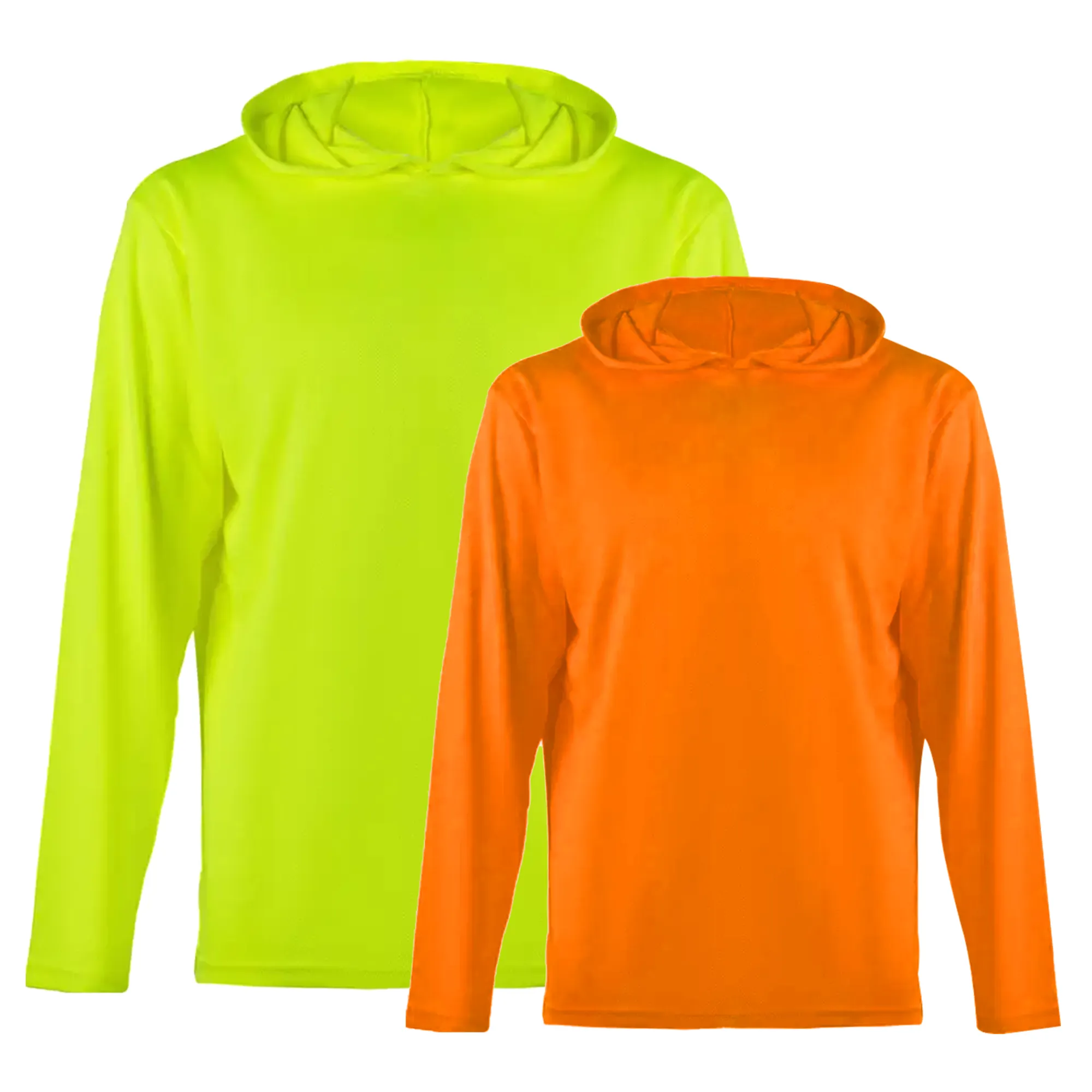 ZUJA Retail Basic Style Long Sleeve fluorescent yellow orange Men Hoodies RTS Hivi Breathable Bird Eye Hoodie Safety Sweatshirts
