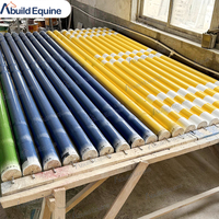 ABUILD Poteaux de saut équestre robustes en plastique avec un diamètre de 10 cm, options de longueur de 300 cm/350 cm et différentes couleurs, fabriqués en Chine