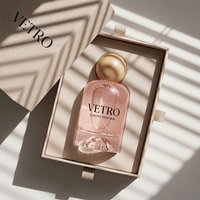 Vente en gros de flacons de parfum en verre cylindriques personnalisés 30ml 50ml 100ml, flacons de parfum de luxe avec vaporisateur à fine brume, boîte