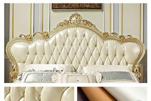 Ensemble de chambre à coucher <span class=keywords><strong>royal</strong></span> au design moderne de luxe, en acajou sculpté à la main avec rangement, lit king-size rembourré, 2 tables de chevet, pour maison, hôtel, <span class=keywords><strong>appartement</strong></span> - Product Image 4