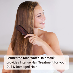 Masque capillaire à l'eau de riz fermentée, réparation des cheveux abîmés, réduction des frisottis, anti-chute de cheveux, masque capillaire nourrissant en profondeur - Product Image 6