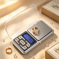 Balance numérique pour bijoux 0,01g, économique, portable, avec housse de protection, conversion multi-unités à une touche, fonction tare, écran LCD