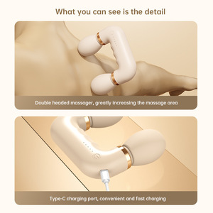 Mini masseur musculaire électrique à double tête, pistolet de massage par percussion, recharge USB, pour la maison, la salle de sport, cadeau - Product Image 4