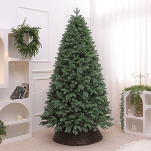 Southpeak High Quality Automatic Flocked Standing Plastic Spruce Christmas <b>Tree</b> Pre-Lit Warm White <b>LED</b> <b>Lights</b> Remote Control - Product Image 1