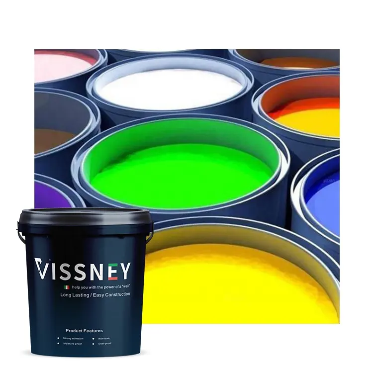 Peinture émulsion acrylique Vissney au prix le plus bas Peinture d'intérieur au latex multi-brillant