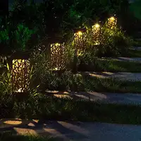 Vendita calda luci di movimento solari lampada da giardino a Led impermeabile senza fili per esterni con decorazione a lanterna