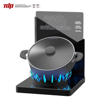 TERMEIN Présentoir de comptoir en acrylique en forme de L avec base LED à effet flamme créative pour ustensiles de cuisine et articles de cuisine, pour centre commercial