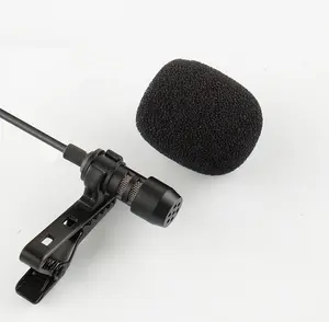 1.5M Mini Lapel Lavalier Clip-On Kondensor Klip Mikrofon untuk UNTUK iPhone Tipe C Plug Mengajar Siaran Langsung Loudspeaker