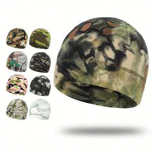 Gorro Deportivo con Patrón de Camuflaje al por Mayor, de Forro Polar de Poliéster, Cortavientos y Ajustable para Pesca al Aire Libre, Entrega Rápida - Product Image 1