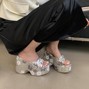 Tacones Brillantes para Fiesta y Sandalias de Noche con Lentejuelas, Tacones Altos para Baile de Graduación, Salidas Nocturnas y Eventos Festivos para Mujeres - Product Image 1