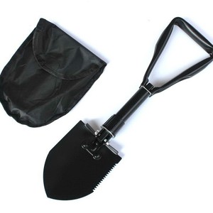 Pala Multifunción con Hoja de 13 1/2 Pulgadas, Mango Metálico Plegable con Agarre en D, Negra, Grado Industrial, para Uso en Exteriores, Camping y Automóvil - Product Image 2