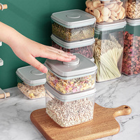 Couvercle rose ensemble de cinq pièces hermétique en plastique pain collation bonbons organisateur de cuisine boîte de rangement des aliments boîte de rangement garde-manger conteneurs de stockage