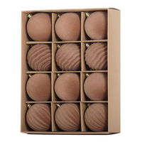 Lot de boules de Noël en plastique à suspendre, décorations floquées DIY pour scène de Noël, boules à suspendre pour sapin de Noël, vente en gros