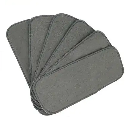 Soft breathable and comfortable baby cloth diaper insert eco friendly reusable diaper insert bamboo charcoal diaper insert