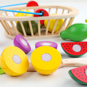 Nouveau jeu de coupe de fruits <span class=keywords><strong>et</strong></span> légumes en bois coloré, vente à chaud, 2021 - Product Image 3