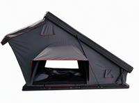 Tente de toit triangulaire surélevée à coque rigide pour SUV, avec annexe en tissu imperméable pour les voyages en famille