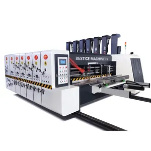 CE automatische Wellpappe Karton hersteller Flexodrucker Slotter Stanz maschine Verpackung Verpackungs maschine Hersteller