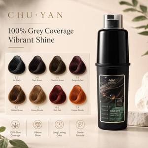 Tinte Permanente Negro Suave Profesional Chuyan - Cobertura Completa de Canas en 15 Minutos - Calidad Certificada GMPC - Product Image 2