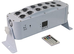 Nuevo Smart <span class=keywords><strong>DJ</strong></span> Phone APP Controlado 12x18W RGBWA UV Inalámbrico LED Uplight Proyección Luces de escenario Alimentado por batería - Product Image 3