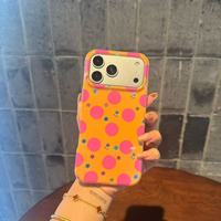 Coques de téléphone mignonnes à pois contrastés avec artisanat IMD, le premier choix des filles pour des coques au design simple.