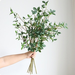 Hojas <span class=keywords><strong>de</strong></span> Violín <span class=keywords><strong>de</strong></span> imitación, tallos verdes, ramas <span class=keywords><strong>de</strong></span> boj artificiales colgantes finas para jarrón, jardín, hogar, oficina, tienda, decoraciones <span class=keywords><strong>de</strong></span> boda - Product Image 2