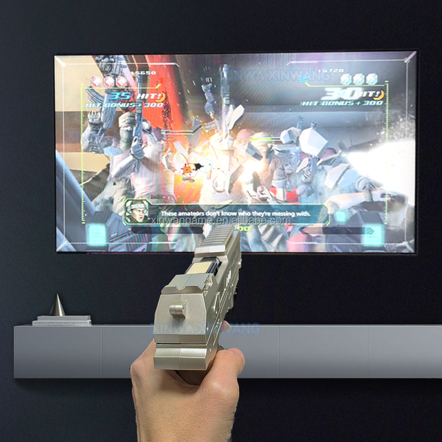 USB Cable Stereo Photosensitive Gun Light Gun Accessory for PC Shooting & Coin Arcade Games Made of Durable Plastic