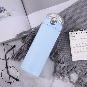 Custom Logo 400ml Stainless Steel Transparent Spring Cover Cup Male and Female Student Insulated Water <b>Bottles</b> Free Shipping - Product Image 5